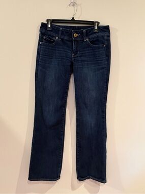American Eagle Outfitters Dark Blue Boot-Cut Low-Rise Jeans